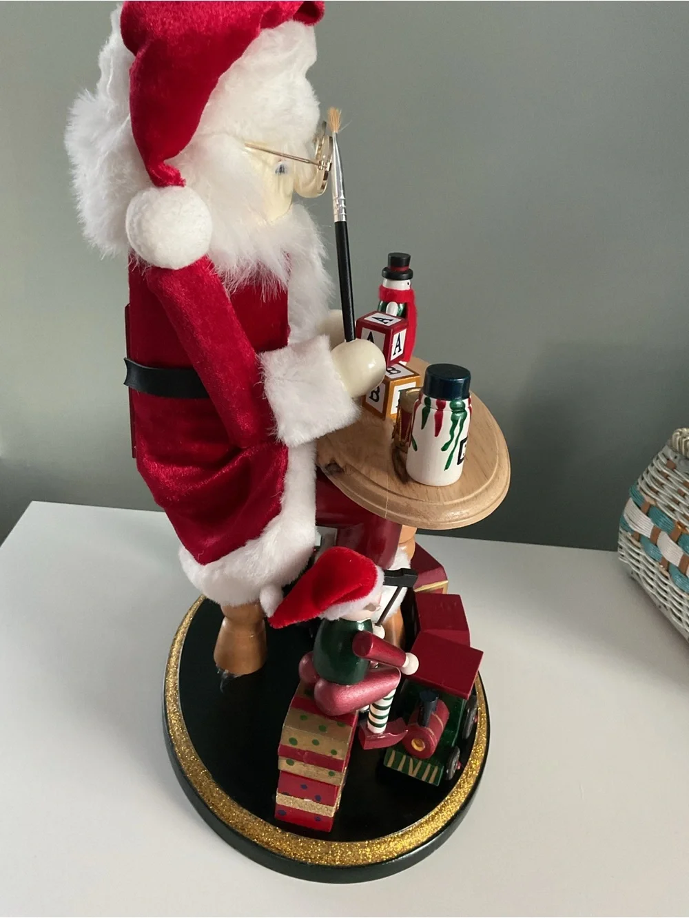 Vintage Bombay Company Santa's Workshop Wooden Nutcracker with Original Box
